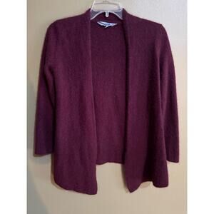 Magnolia Grace burgundy cashmere cardigan sweater womens M